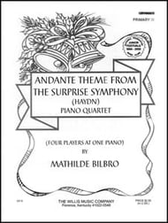Andante from Surprise Symph-Quart piano sheet music cover Thumbnail